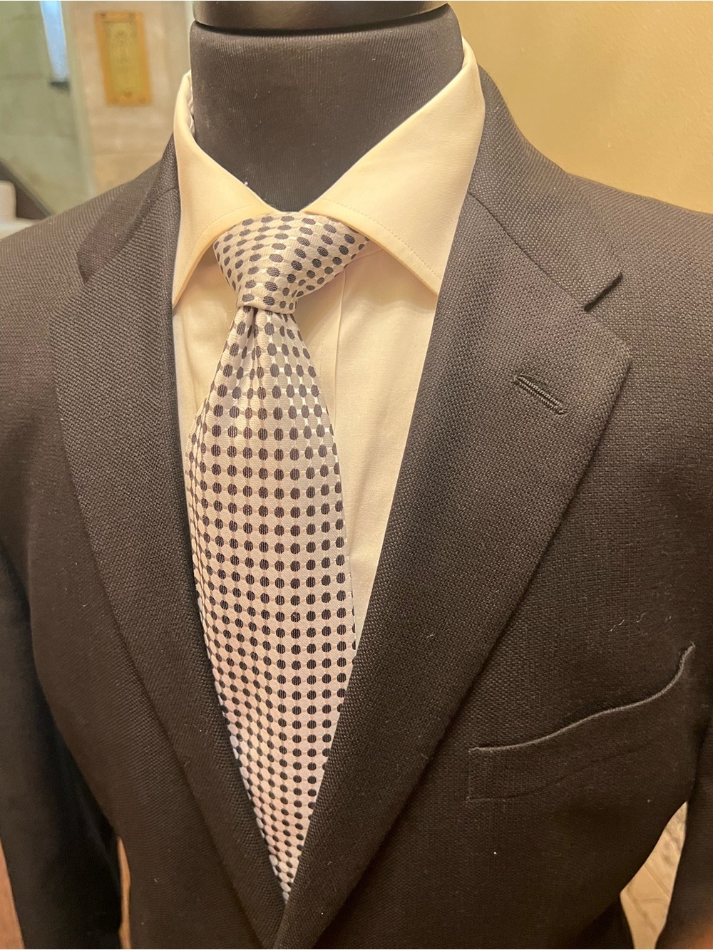 Saks 5th Ave Ing Loro Piana Wool Sport Coat Blazer  Side Vents Black Men 42R